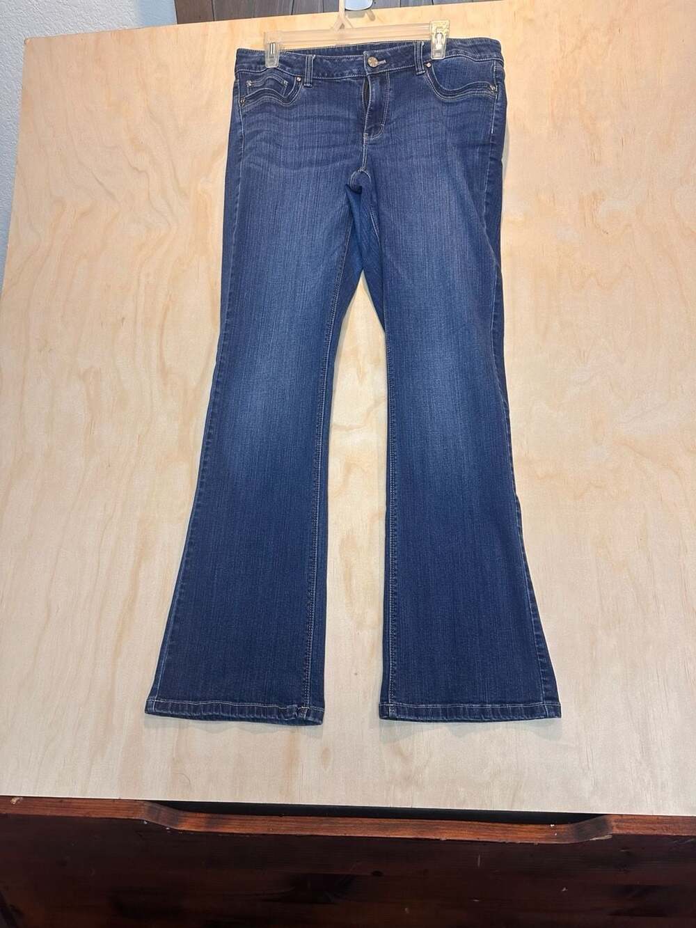 White House Black Market Contour Boot Leg Blue Denim Jeans Women Size 10R